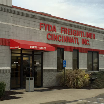 Go to fydafreightliner.com (map-and-hours-for-our-dealership--hours-cincinnati subpage)